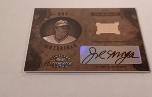 Joe Morgan 2003 Donruss Timeless Treasures HOF Materials Auto SP  Jersey # 08/15