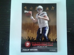 PHILIP RIVERS 2009 TOPPS TOWN GOLD TTT8 FOOTBALL SAN DIEGO CHARGERS NMT
