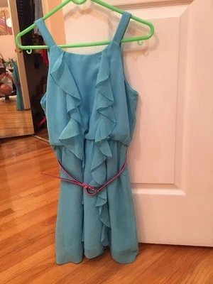 Vestido de verano para niñas Amy Byer con cinturón rosa talla 16 pero se ajusta a tallas 9-13 Foto 1 de 4