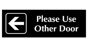 Please Use Other Door with Left Arrow Sign Plaque in 5 Sizes 30 Colours - Foto 1 di 153
