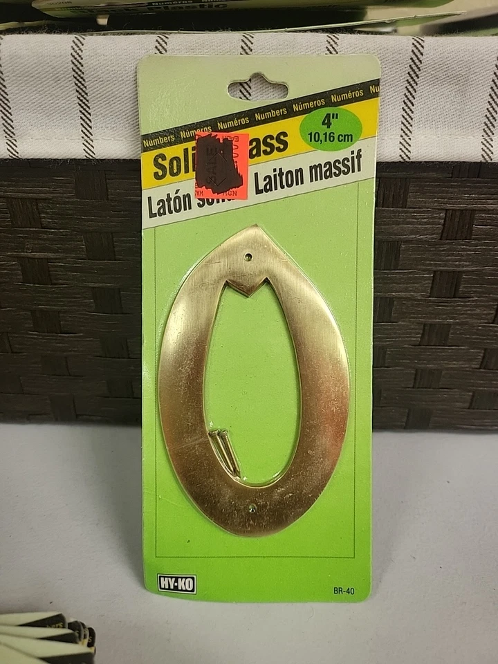 "Número de casa de latón macizo HY-KO 4"" "0", BR-40/0" Foto 1 de 1