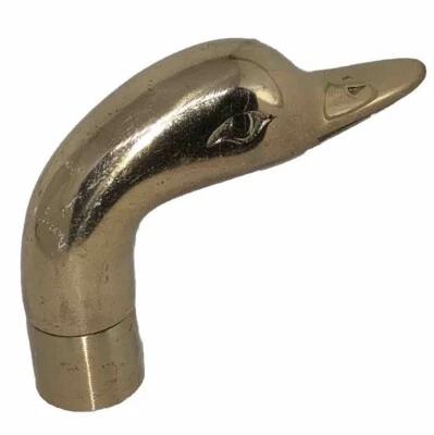 classic brass duck / goose head threaded handle for walking cane / umbrella - Image 1 of 4