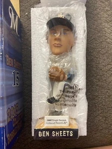 2005 Ben Sheets Milwaukee Brewers Bobblehead SGA Giveaway White Uniform - Picture 1 of 2