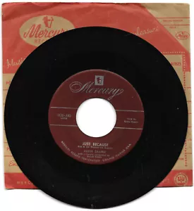 RUSTY DRAPER-MERCURY 5820 ROCKABILLY 45 RPM JUST BECAUSE RUSTY'S 1ST RECORD VG++ - Imagen 1 de 1