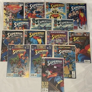 SUPERMAN THE MAN OF STEEL Lot of 15 Comics 3 27 28 29 30 31 33 34 35 36 37 38 - Picture 1 of 16