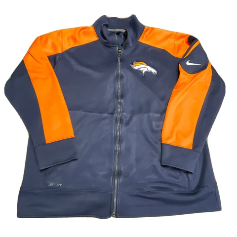 Denver Broncos Nike Dri-Fit On-Field Apparel Full Zip Jacket 2XL 538101 Cover