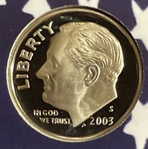 2003 S Clad Proof Roosevelt Groschen aus Proof Set mit kostenlosem Versand - Bild 1 von 2