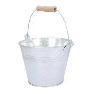 2Pcs vintage metal flower vase Buckets Bucket Planter Nursery Plant Pot Tin - Picture 1 of 12