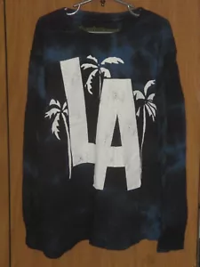 Rowdy Sprout Size 8 LA Scene Blue Tye Dye Long Sleeve Tee Cotton Modal USA - Picture 1 of 3