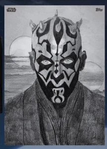 TOPPS Star Wars Original Artwork Daniel Horne SKETCH-DARTH MAUL (digital Card) - Picture 1 of 1