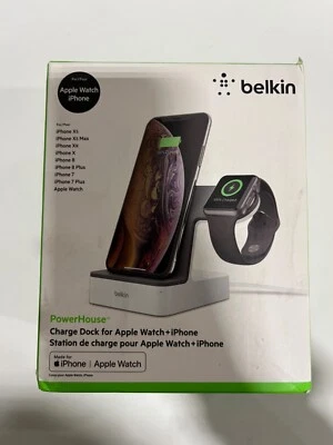 Belkin PowerHouse Wireless Charging Dock Apple Watch + iPhone Station - Image 1 of 2