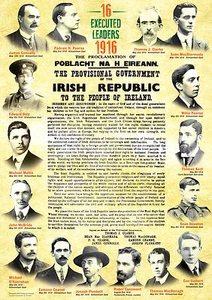 1916 Líderes ejecutados y la proclamación de la República de Irlanda - A4 - Imagen 1 de 2