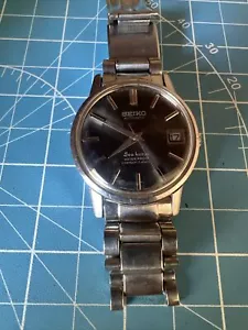 VINTAGE SEIKO SEA HORSE 7625-8031 AUTOMATIC 17 JEWEL Rare Dark Watch Face - Picture 1 of 6