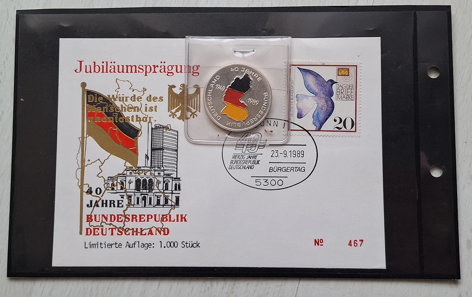 Münze 40 Jahre Bundesrepublik Deutschland Jubiläumsprägung - Bild 1 von 4