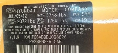 Fuel Pump Assembly Tank Mounted Hatchback GT Fits 14-17 ELANTRA 4133776 Foto 1 de 4