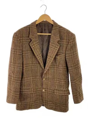 HARRIS TWEED / Tailored Jacket / Size 50 / Wool / Brown / Check - Image 1 of 4