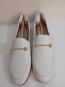 Sam Elderman Women's Lior White Leather Loafers New Size 11.5 - Picture 1 of 14