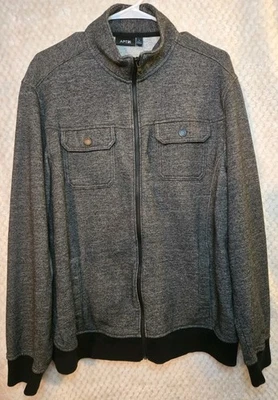 Apt. Chaqueta 9 Hombres Ajuste Moderno Cuatro Bolsillos Gris Militar Mármol Cremallera Completa Talla L Foto 1 de 4