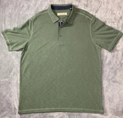 Tommy Bahama Polo Shirt Paradiso Embroidered Logo Voyager Green XL - Image 1 of 4