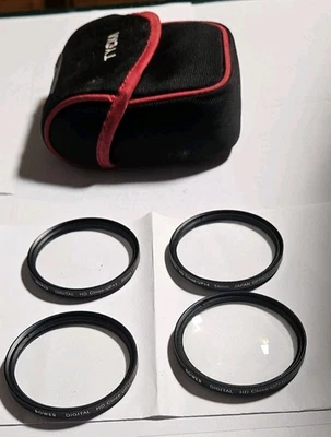 Bower Digital HD Close Up 58 mm Four Camera Lens Pack in case + 1 2 4 10 - Image 1 of 4