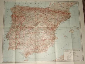 Mapa/Batalla Plan ~ España & Portugal 1807-1814 ~ Muestra Batalla & Asedio Sites - Imagen 1 de 1