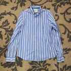 Abercrombie And Fitch Co. Men's Xl Dress Shirt Stripped Blue