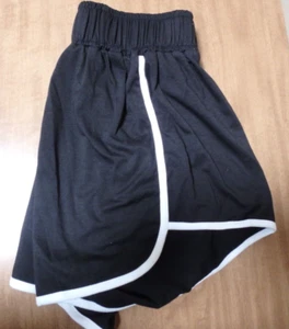 Women's Cotton Jersey Shorts Elastic Waist Summer Beach Casual Yoga Size M Black - Picture 1 of 4