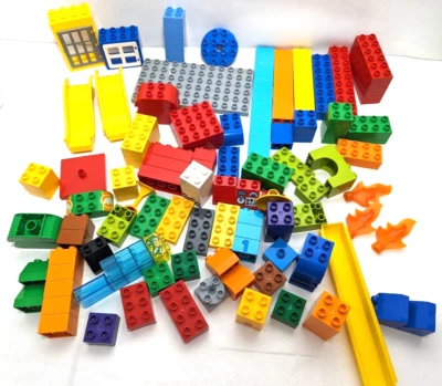 Duplo Lego Bricks Blocks Etc. Lot of 130 Pieces Various Colors & Sizes - Image 1 of 4