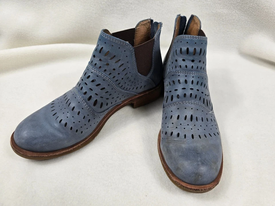 Botines Sofft Brenley Azul Cuero Cambray Talla 6 Foto 1 de 4