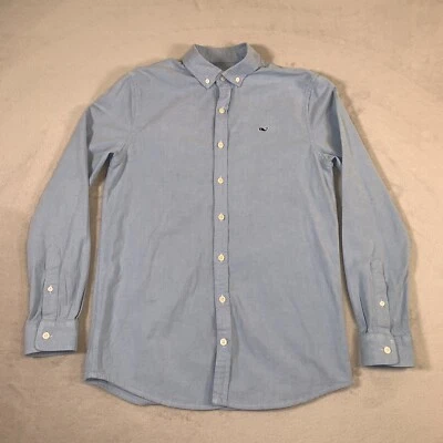 Boys Vineyard Vines Button Down Whale Shirt Youth Boys Large Blue Long Sleeve U4 - Image 1 of 4