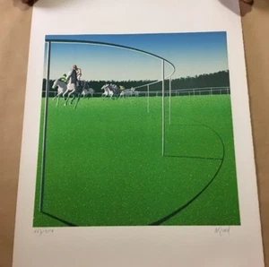 "Pferderennen #5" von Bezard signierte Lithographie mit Echtheitszertifikat - Bild 1 von 8