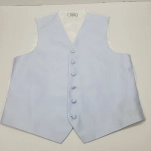 After Six Formal Vest Light Baby Blue Satan Wedding Prom Mens Size Medium - Picture 1 of 8