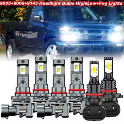 For Isuzu i-290 i-370 2007-2008 9005 9006 9145 LED Headlight Fog Kit Combo Bulbs - Image 1 of 4