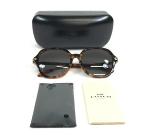 Coach Sunglasses HC8377U CL925 577613 Honey Tortoise Hexagon with Black Gradient - Picture 1 of 12