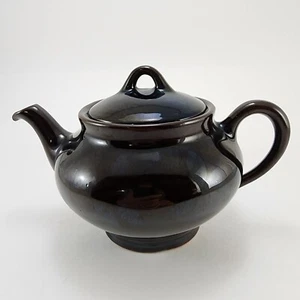 Royal Dripless Teapot Royal Canadian Art Pottery Hamilton Canada Dark Brown 5½"H - Picture 1 of 12