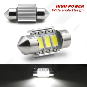 2X 6000K Blanco Alta Potencia 31MM Festón LED Mapa Domo Baúl Luces Interior Bombillas - Imagen 1 de 7