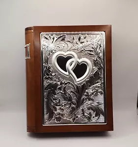 Lenox Wedding Promises Book Shelf Album Wood & Silver Tone for 160 Photos - Picture 1 of 15