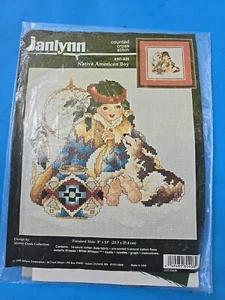 janlynn Native American Boy Counted Cross Stitch Kit 80-408 - Picture 1 of 5
