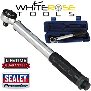 Llave dinamométrica micrómetro Sealey 3/8" unidad cuadrada calibrada Premier abatible reversa - Imagen 1 de 3