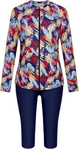 Hanna Nikole Plus Size 3 Pieces Rash Guard Swimwear Plus Size Sun Protection B3 - Picture 1 of 7