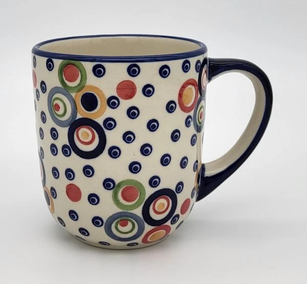 Original Bunzlauer Keramik Kaffeebecher – 0,35 Liter, Dekor 111, Handgefertigt, Spülmaschinenfest