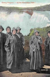 Women in Ponchos Niagara Falls New York US Canada 1905c postcard - Picture 1 of 2