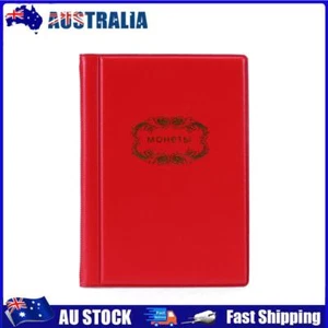 120 Banknote Storage Penny Pockets Money Album Book Collecting (Red) AU - Picture 1 of 9