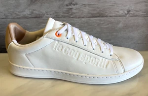 Le Coq Sportive Break Tech Court Tennis Men's White Leather 9 Trainer Shoes 42 - Picture 1 of 13
