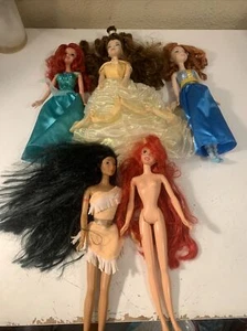 Disney Princess Barbie Lot Of 5 Dolls  - Picture 1 of 5