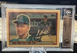 1989 Topps Big Mark Grace Autographed BAS Chicago Cubs - Picture 1 of 1