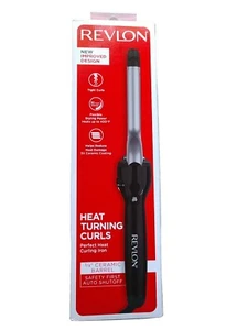 Revlon 3/4 Inch Ceramic Barrel Curling Iron On Off Various Settings NIB RV052 - Picture 1 of 5