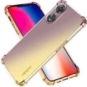 SALE For OPPO A58 5G A60 Case Clear Silicone Shockproof Gradient Gel Phone Cover - Picture 1 of 18