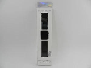 Posh Tech Unisex Infinity Black Stainless Steel Loop Replacement Band for Apple - Photo 1/3