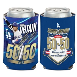 Shohei Ohtani LA Dodgers 50/50 Homeruns Stolen Bases 12oz DS Koozie NewinPackage - Picture 1 of 1